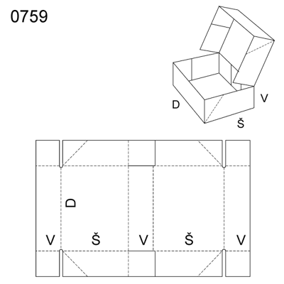 Obrázek Skládaný, lepený obal 0759