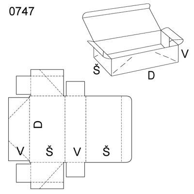 Obrázek Skládaný, lepený obal 0747