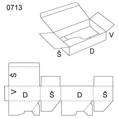 Obrázek Skládaný, lepený obal 0713