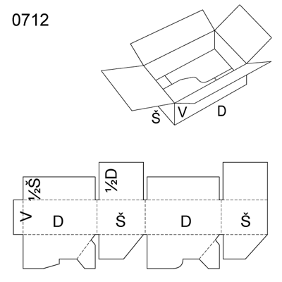 Obrázek Skládaný, lepený obal 0712