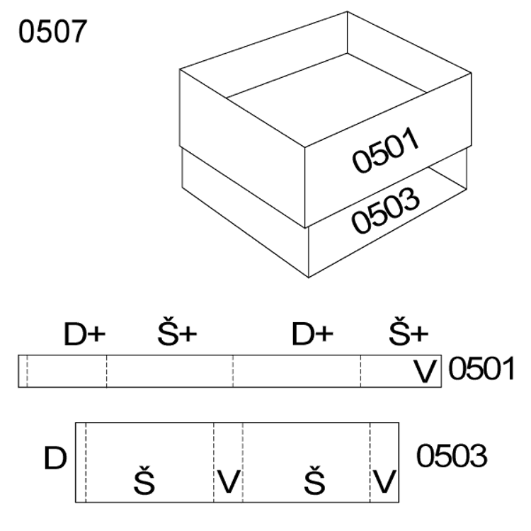 Obrázek z Zasouvací obal 0507 