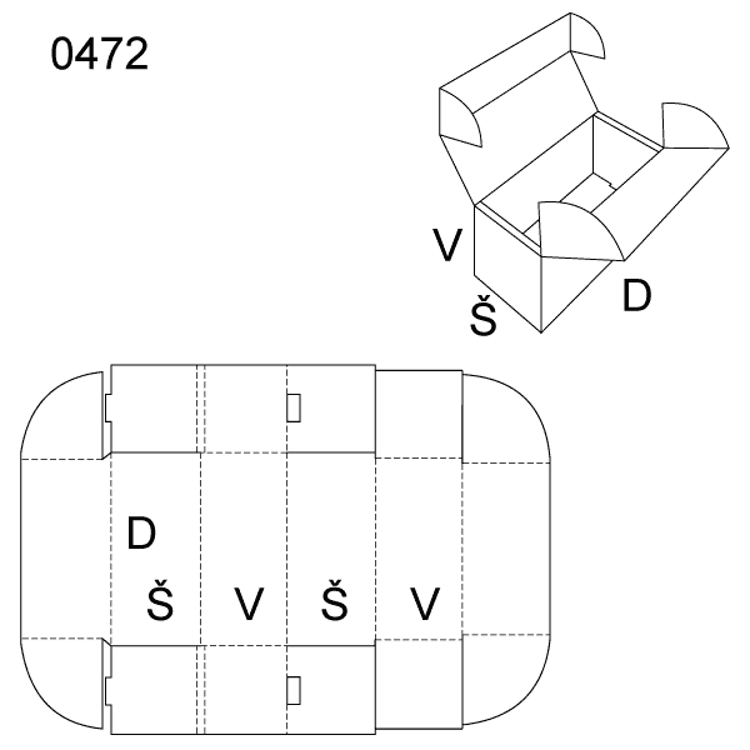 Obrázek z Skládaný obal 0472 