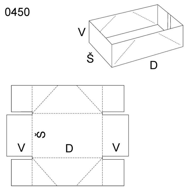 Obrázek z Skládaný obal 0450 