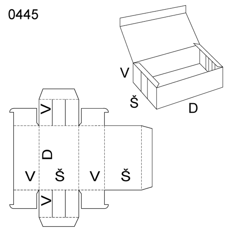 Obrázek z Skládaný obal 0445 