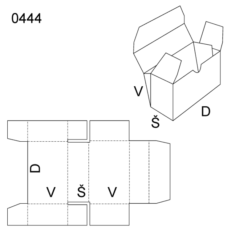 Obrázek z Skládaný obal 0444 