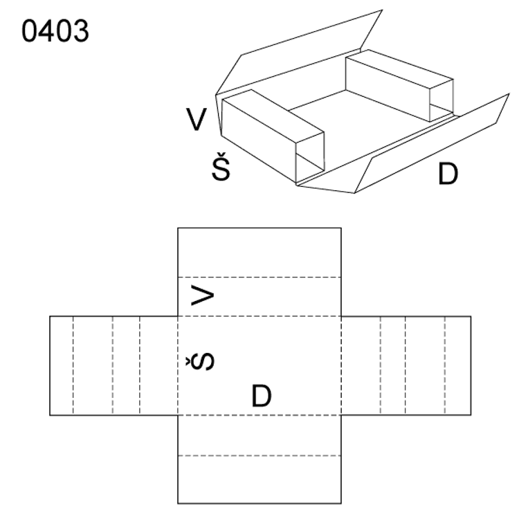 Obrázek z Skládaný obal 0403 
