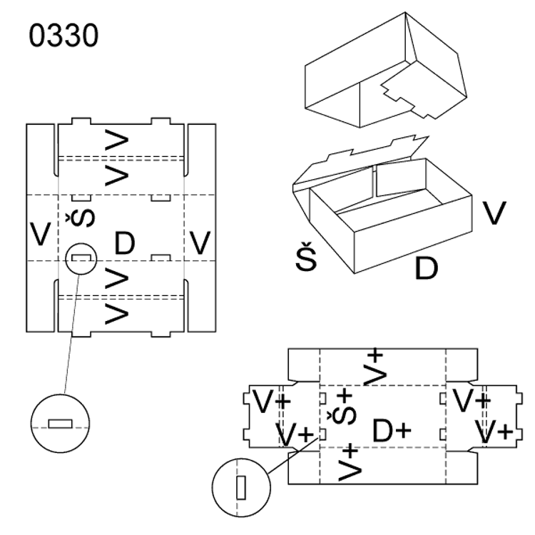 Obrázek z Krabice s víkem 0330 