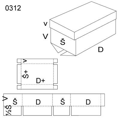 Obrázek Krabice s víkem 0312