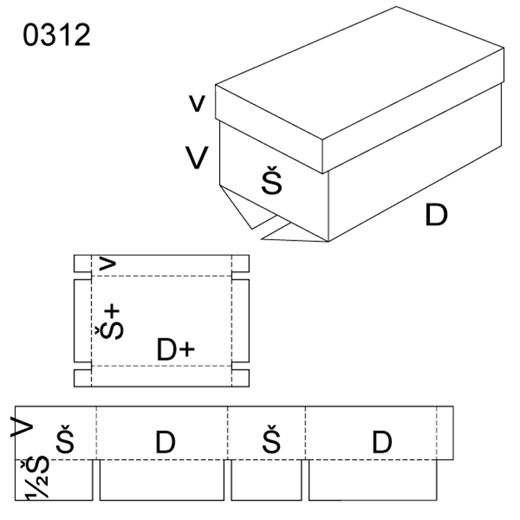 Obrázek z Krabice s víkem 0312 