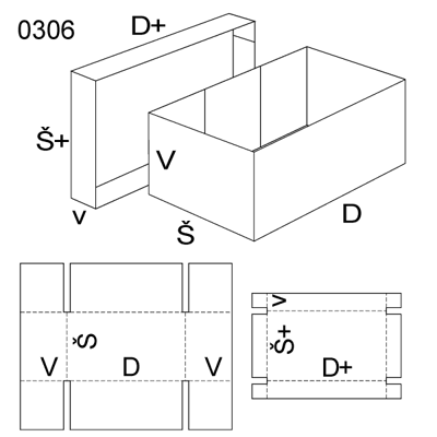 Obrázek Krabice s víkem 0306