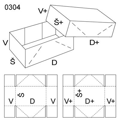 Obrázek Krabice s víkem 0304