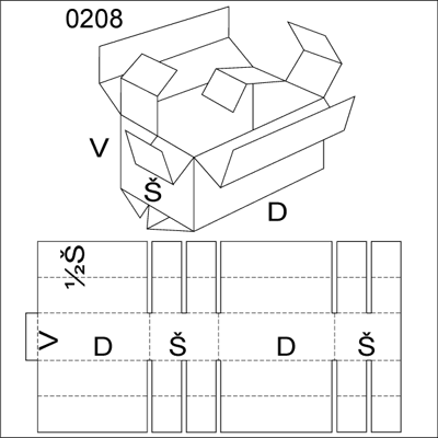 Obrázek Klopová krabice 0208