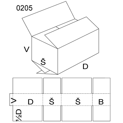 Obrázek Klopová krabice 0205