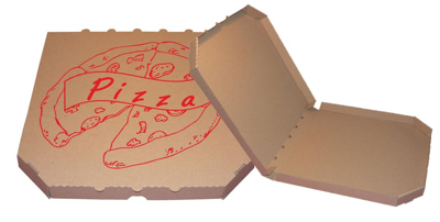 Obrázek Pizza krabice, 40 cm, hnědo hnědá s potiskem